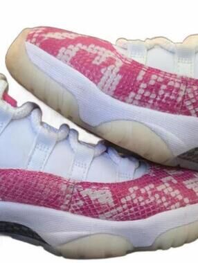 NIKE AIR JORDAN 11 RETRO LOW PINK SNAKESKIN 2019 SIZE 9W/7.5M LIGHTLY WORN OG